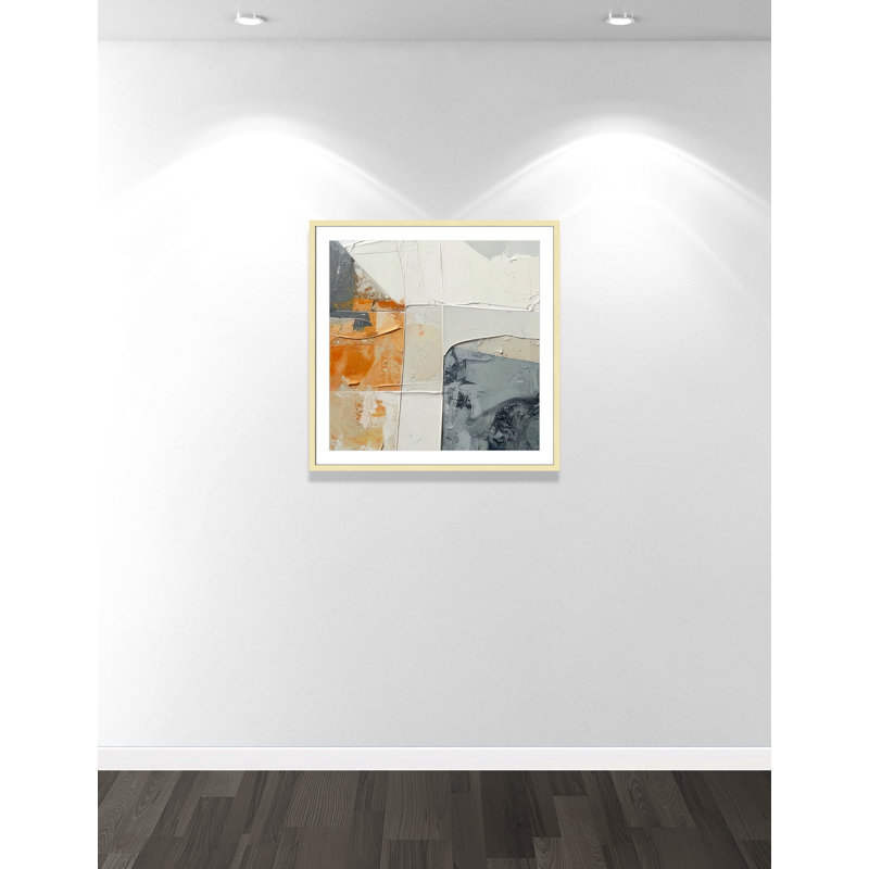 «Plastered II» par Alonza Saunders, Matted Print, Or mat, L 32 po x H 32 po