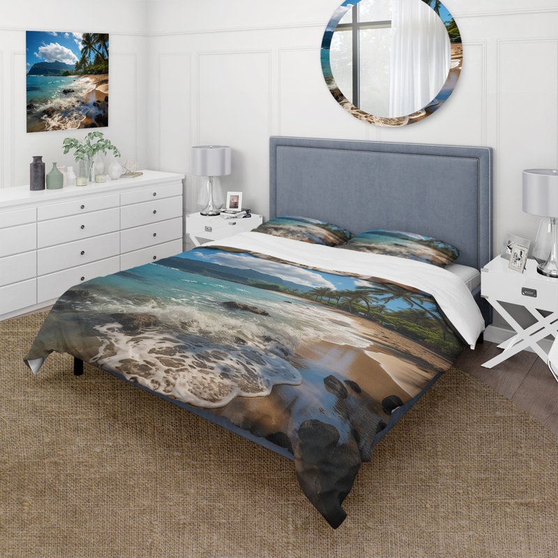 Ensemble de housse de couette en microfibre / polyester Aloha Tropical Dreamscape II Bedding