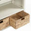 Console rétro avec paniers tissés jacinthe d'eau-821422419