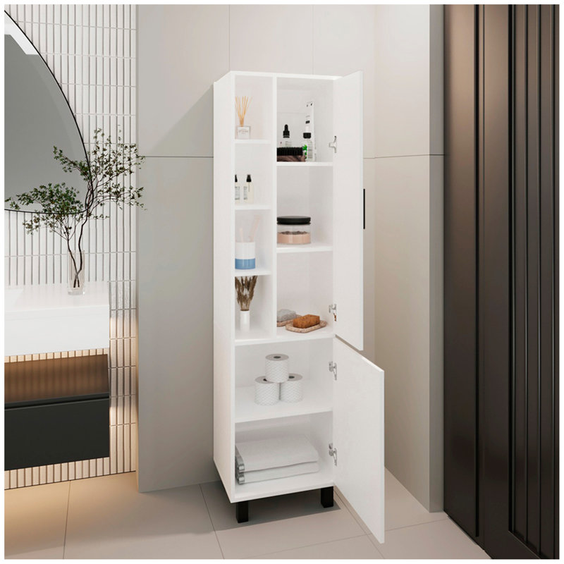 Delta Storage Cabinet, Bathroom, White
