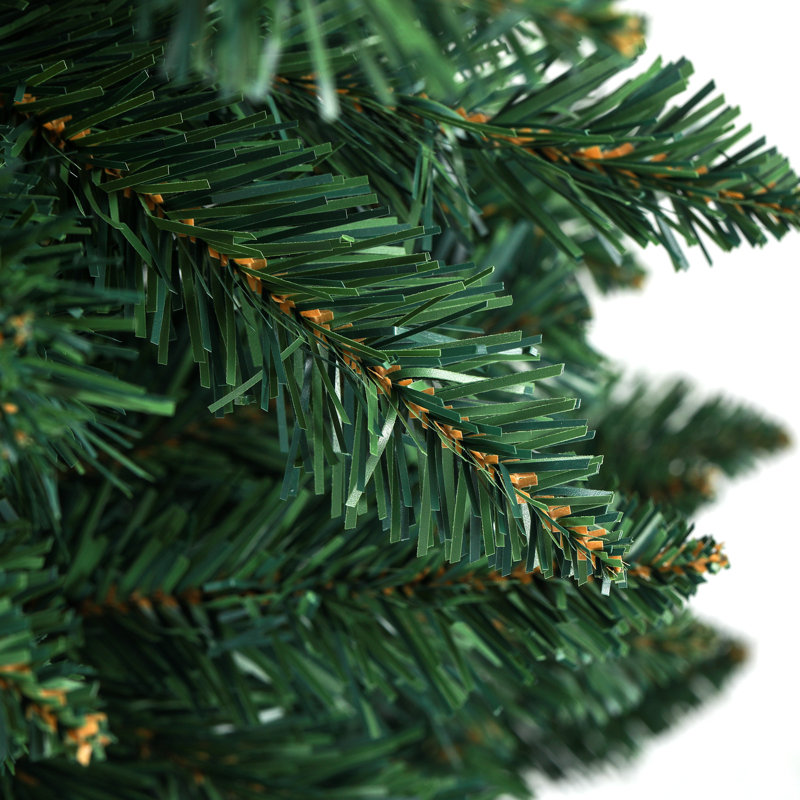 Grand arbre de Noël artificiel avec base en acier, vert, 6'
