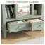 Bibliothèque multifonctionnelle en bois gris-vert