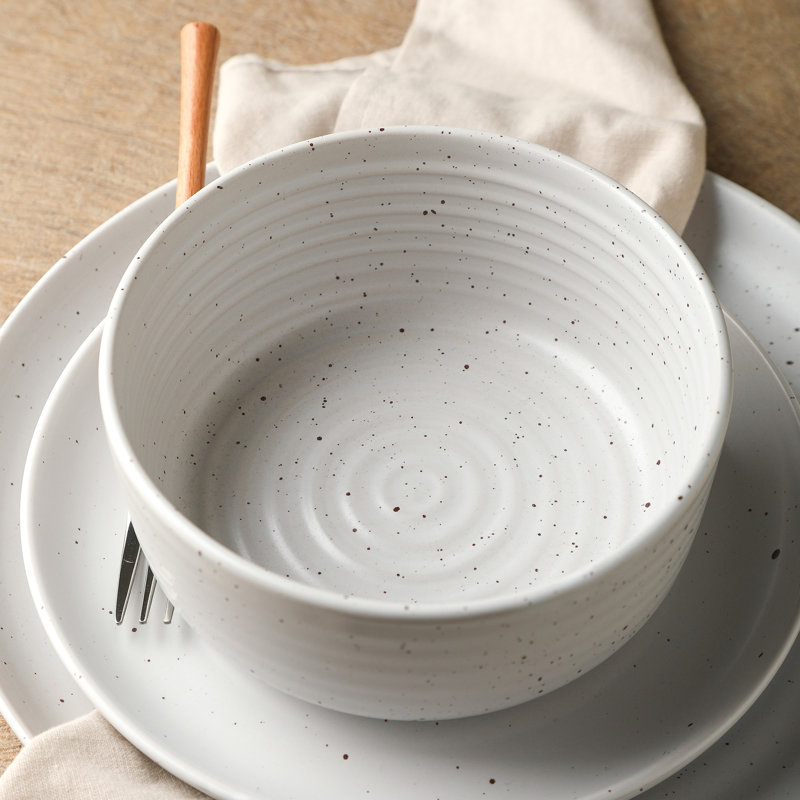 Service de vaisselle Earth & Clay, Blanc, 12
