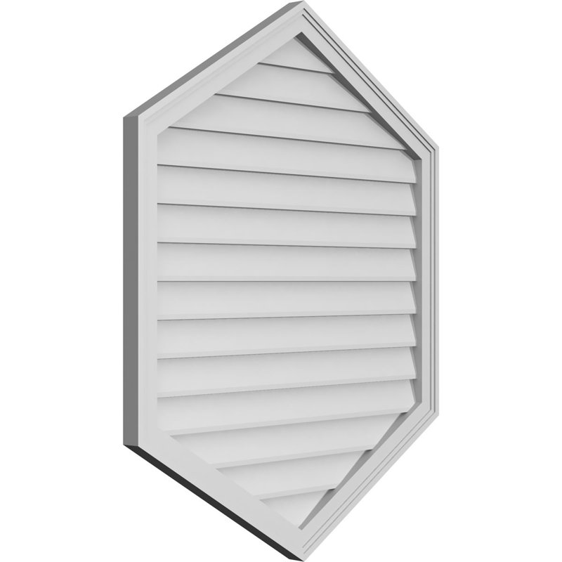 Ventilé vertical à pignon vertical 7/12 po, H 1,5 po x l 34 po x L 42 po