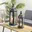 27" High Hexagonal Tower Style Outdoor Lanterns