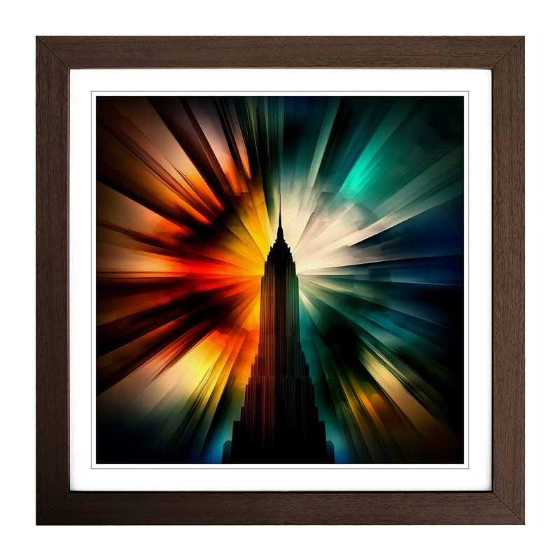 Single Picture Frame Print on Wood, Walnut