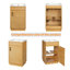 Ensemble de meuble-lavabo simple de 20 po avec lavabo en céramique, ensemble de meuble-lavabo autoportant avec porte à fermeture douce, tablette réglable