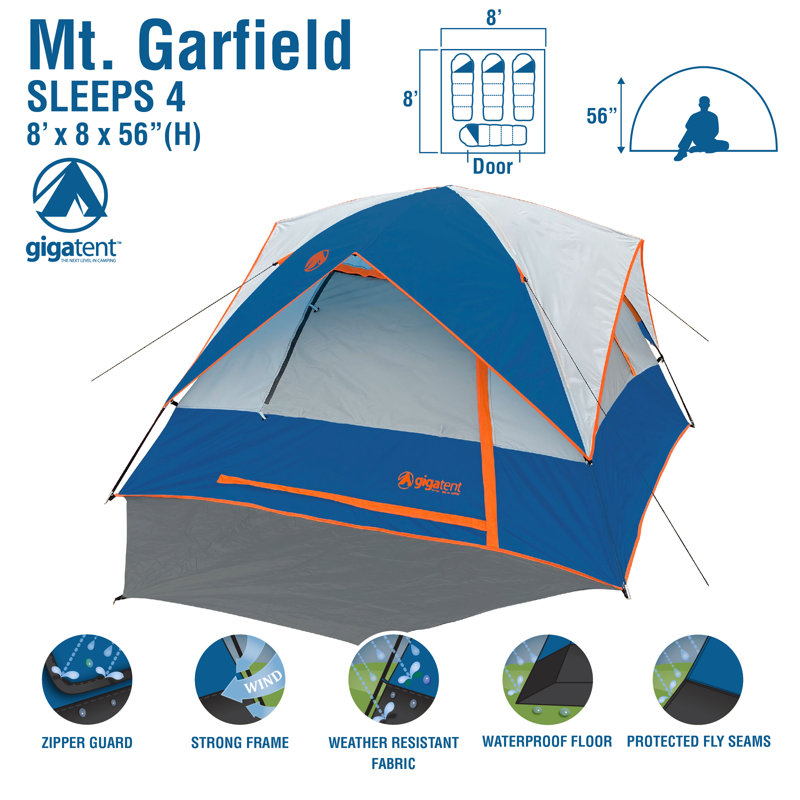 Tente pour 4 personnes garfield mt