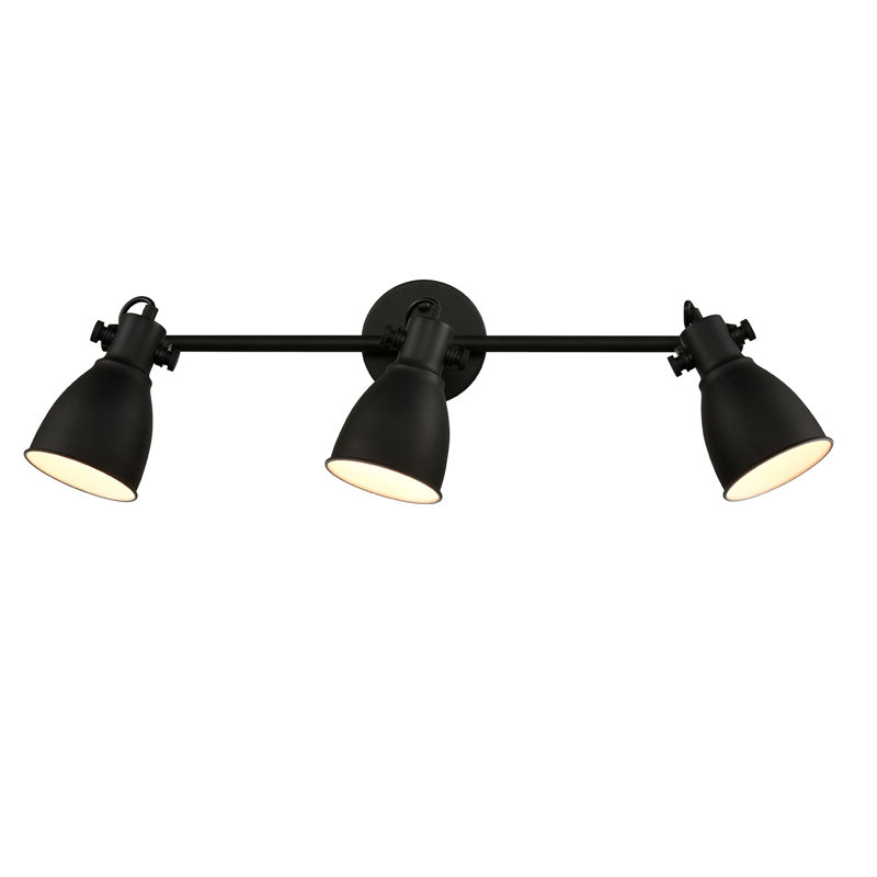 Éclairage sur rail 3 lumières directionnel noir mat