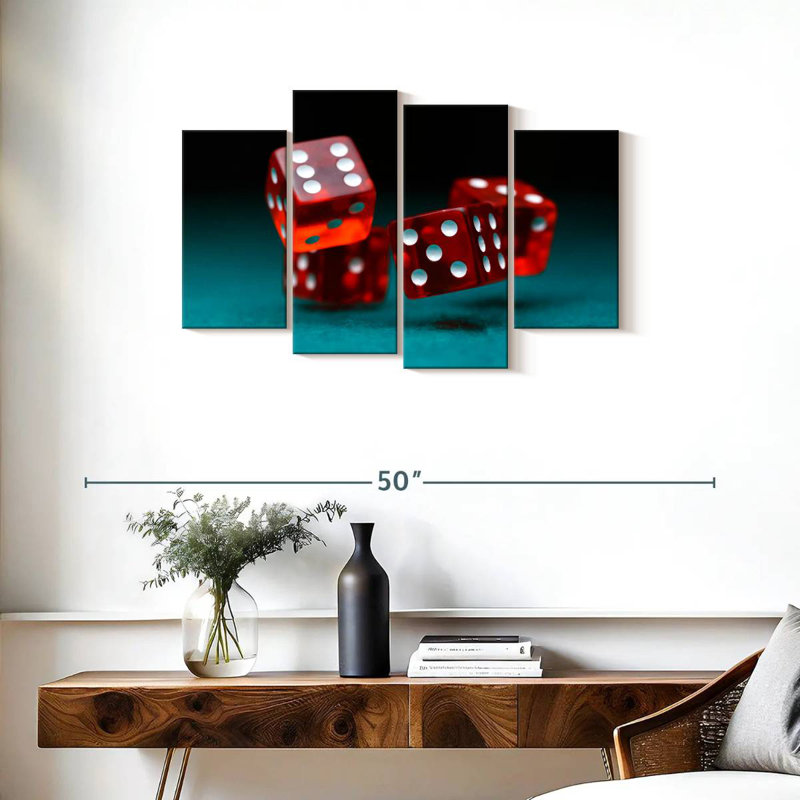 Rolling Dice, 22" H x 36" W