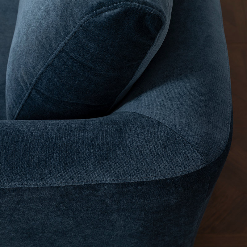 Fauteuil d'appoint en velours Alameda, Velours pacifique