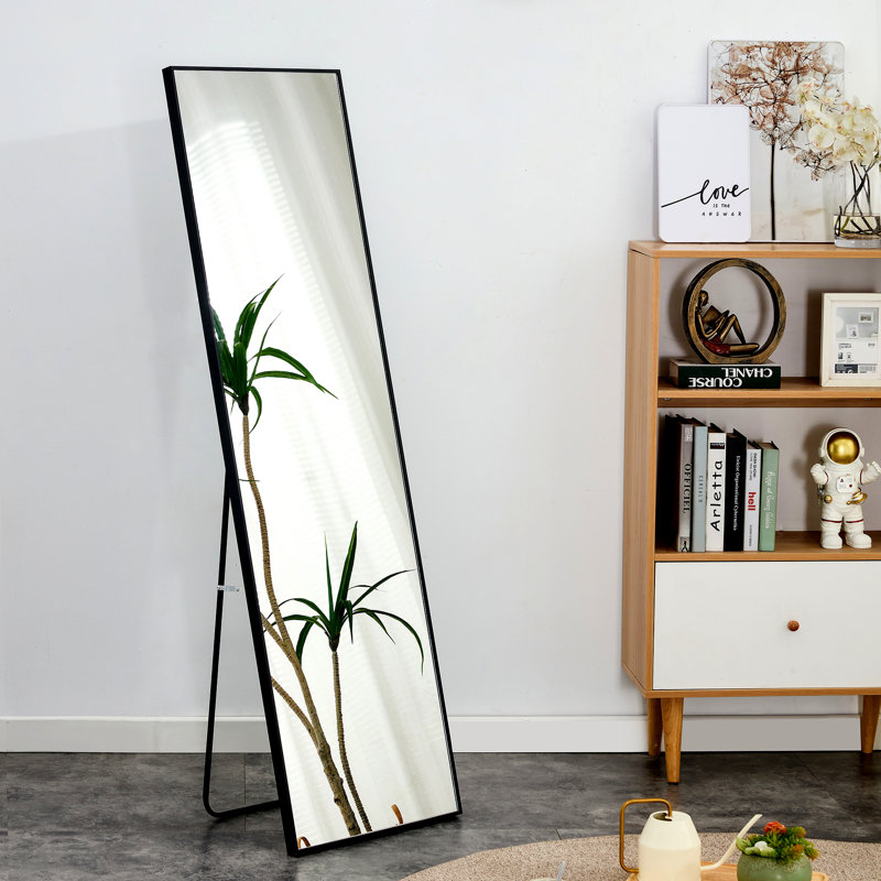 Miroir Kalianne, H 60 po x l 17,3 po, Noir mat