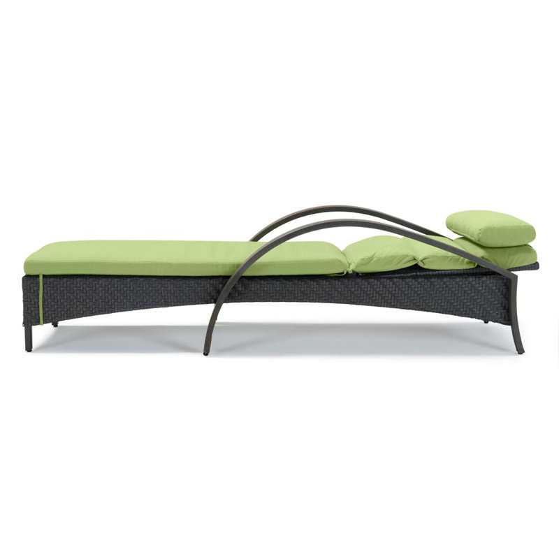 Barcelo Reclining Chaise Lounge with Cushion, Canvas Ginkgo Sunbrella® Canvas