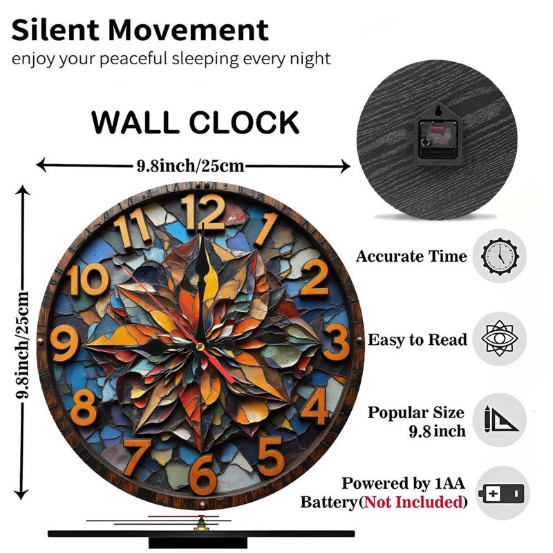 Horloge murale fleur