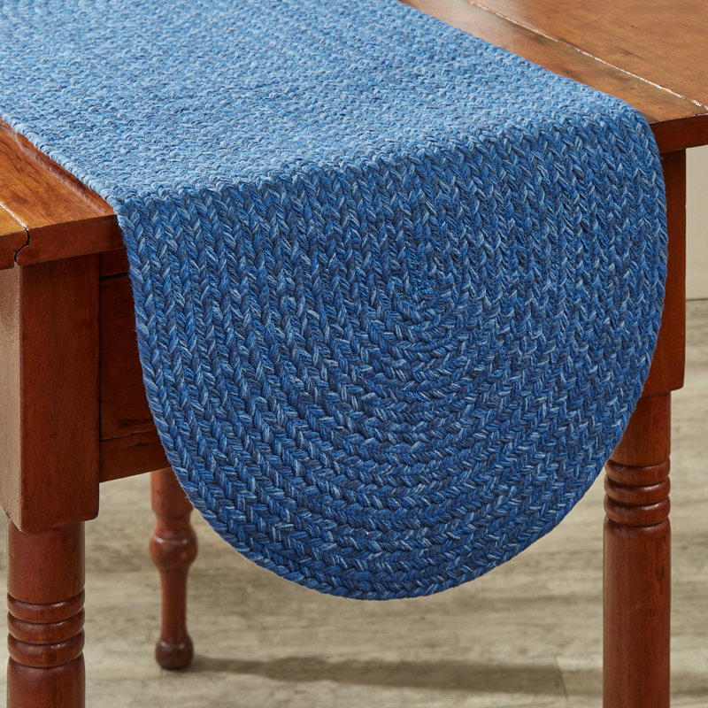 Linge de table Cilka, Tapis de couloir 36 po, Bleu, Géométrique