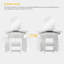 Corner Dressing Table with Stool, Makeup Vanity Desk with Charging Socket and LED Mirror