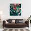 «Blossoms On Deep Green Canvas II», art mural contemporain abstrait-1651881216