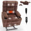Fauteuil inclinable à double moteur en chenille à 2 positions avec porte-gobelet, massage par vibration à 8 points et chauffage lombaire-883989507