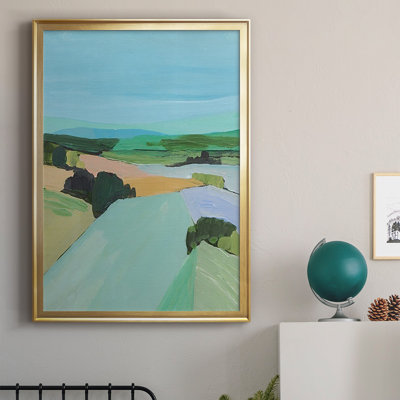 «Bright Colored Countryside IV», reproduction encadrée de qualité supérieure - prête à être accrochée