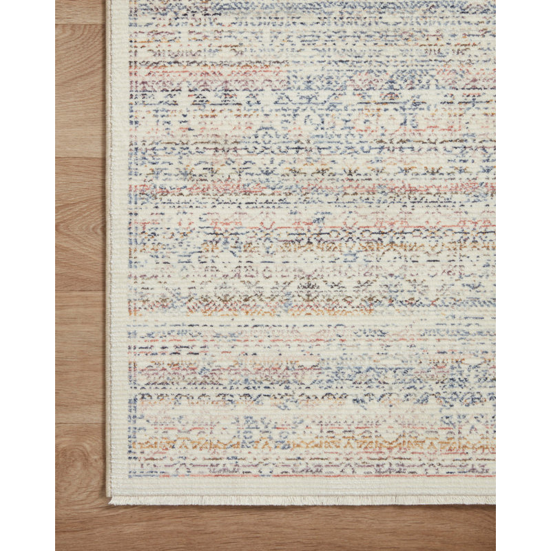 Tapis ivoire / multicolore Amber Lewis x Loloi Zuma, Rectangle 9 pi 6 po x 13 pi 1 po