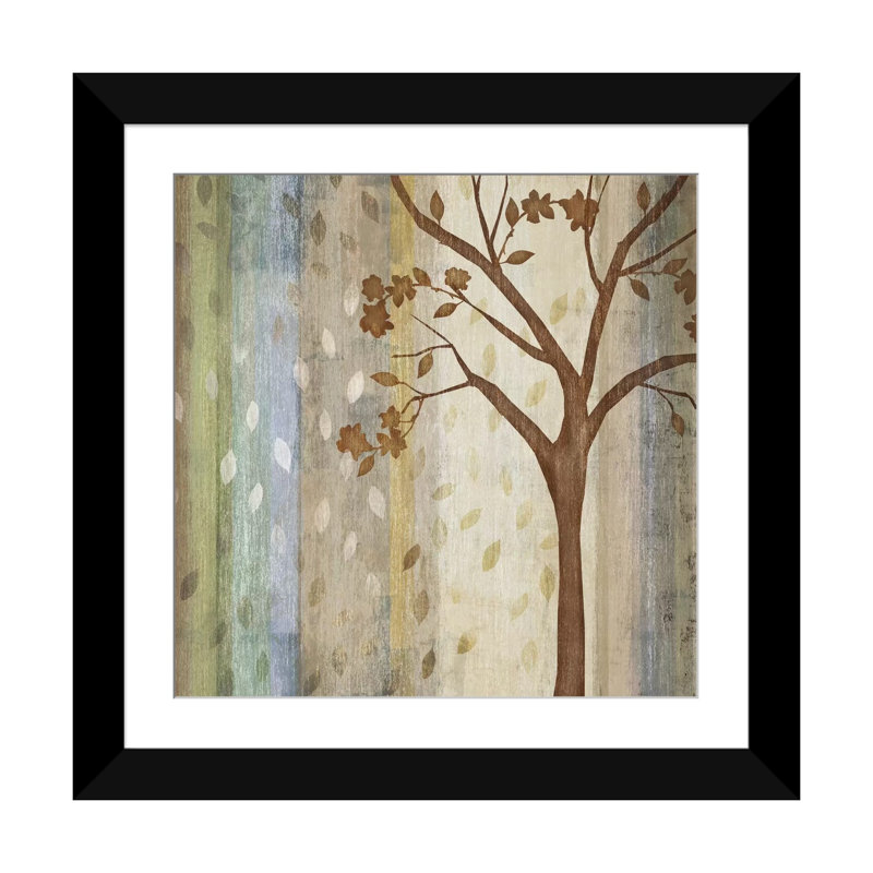 « changing seasons i », reproduction d’impression sur toile tendue, H 24 po x l 24 po x P 1 po, Papier avec cadre noir, Blanc
