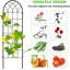 Ensemble de 2 treillis de jardin en arche de fer rustique 71 x 20 po avec revêtement en métal noir