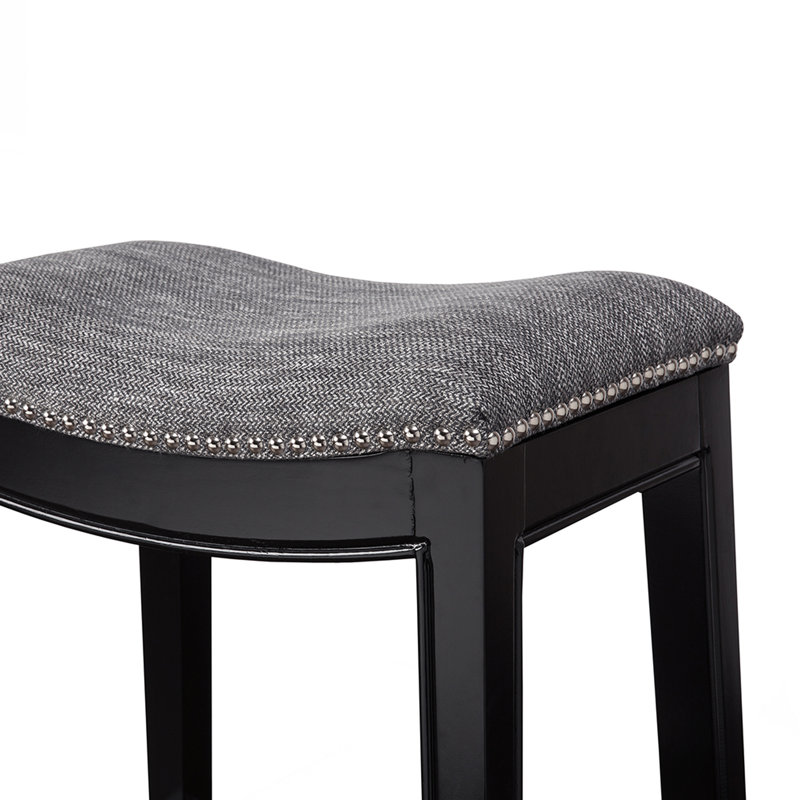 Tabouret de comptoir Saddle, Gris, Gris