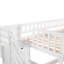 White Twin Over Bunk Bed With Secure Staircase And Fun Slide - Structure Functional Climbing Drawers Stable