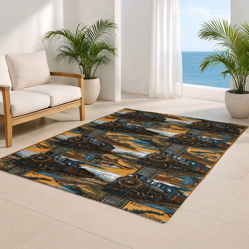 Tapis intérieur et extérieur brun Transport, Rectangulaire 2 pi x 3 pi