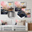 Or et rose, formes liquides modernes III - décoration murale abstraite en métal-814751145
