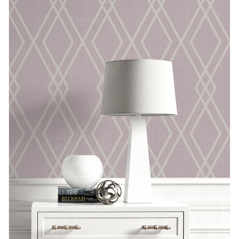 Papier peint Anetra, Brume lilas / chrome métallique