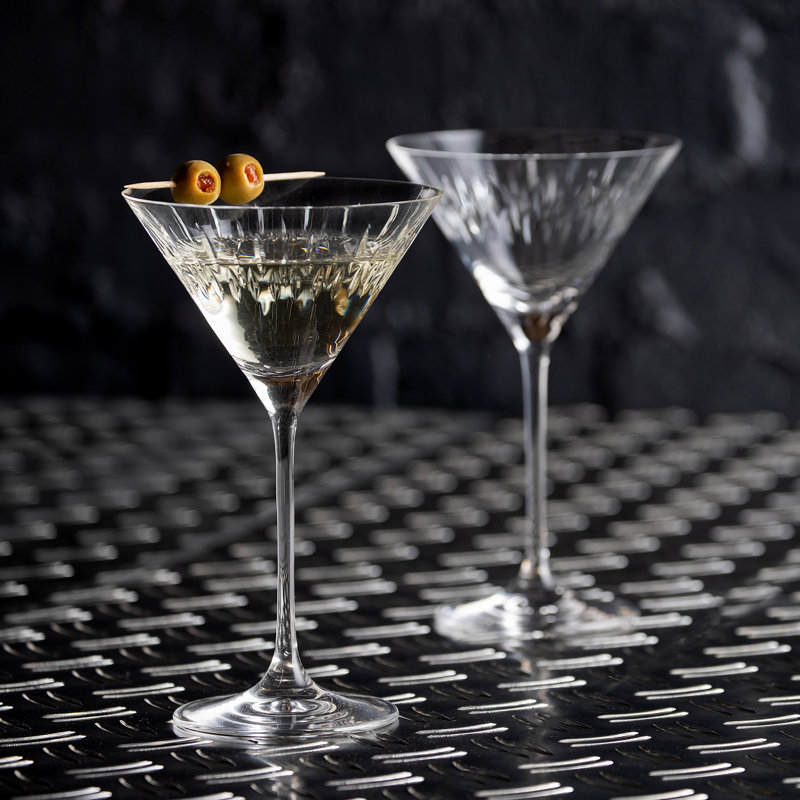 Dartington Crystal Limelight Mitre 210 ml Crystal Martini Glass Set