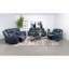 Fauteuil inclinable rembourré bleu Brier
