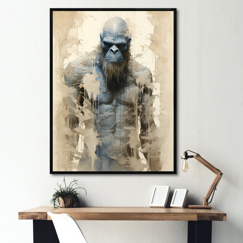Angry Bigfoot - décoration murale Bigfoot, H 20 po x l 12 po, Cadre photo noir