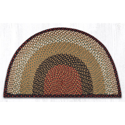  Large Jute Rug Slice Accent 24"x39"