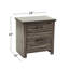 Table de chevet brune avec 2 tiroirs - construction stable et durable