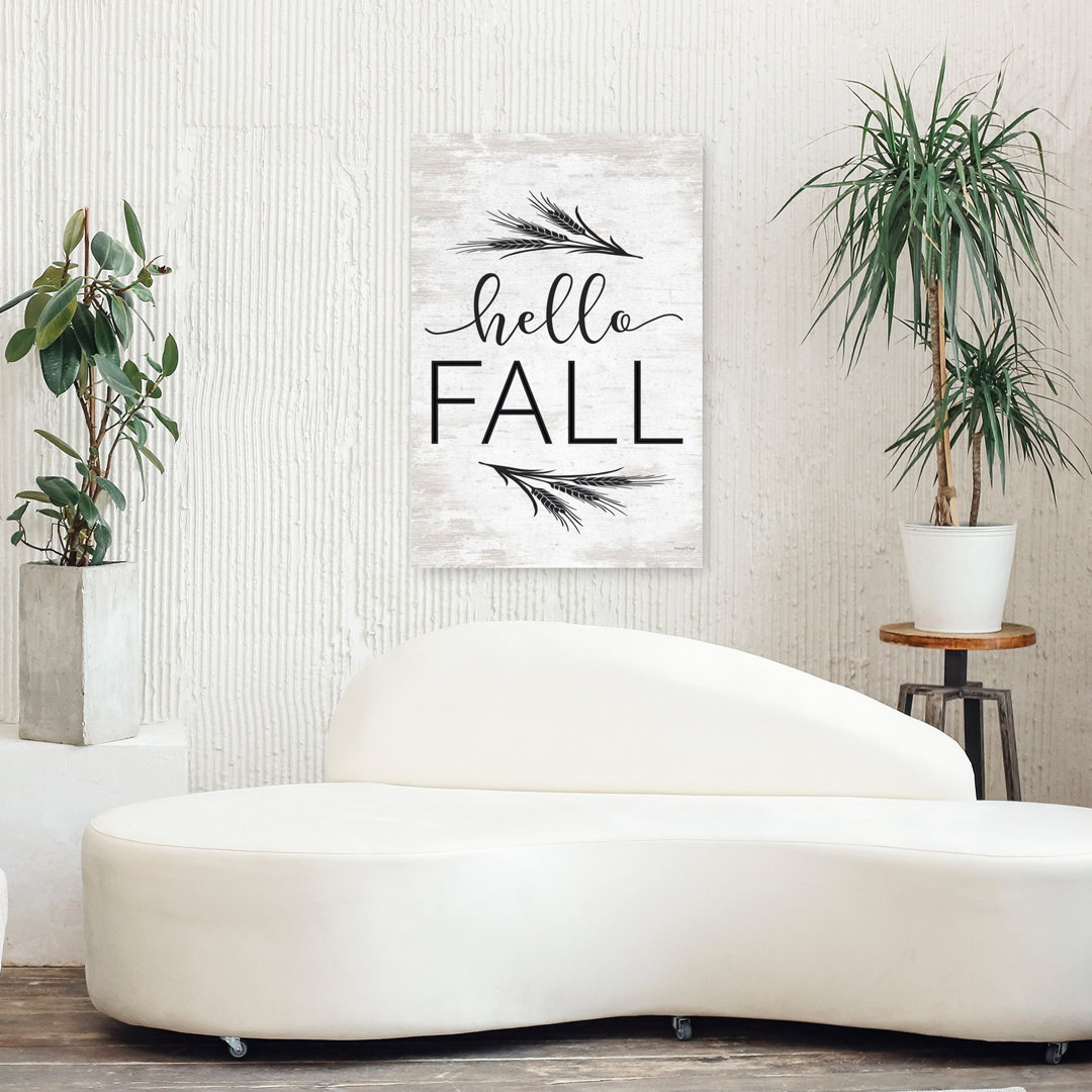 Hello Fall Abstract Contemporary Wall Art Print