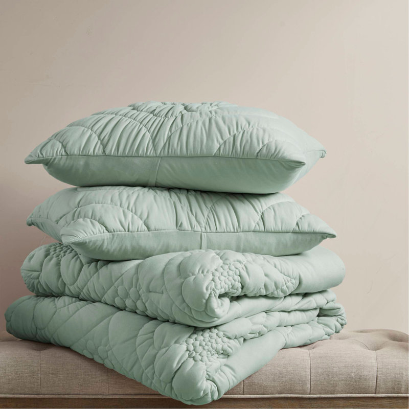 Ensemble d'édredon 2 pièces pour lit simple 2 pièces, Sauge à motif floral