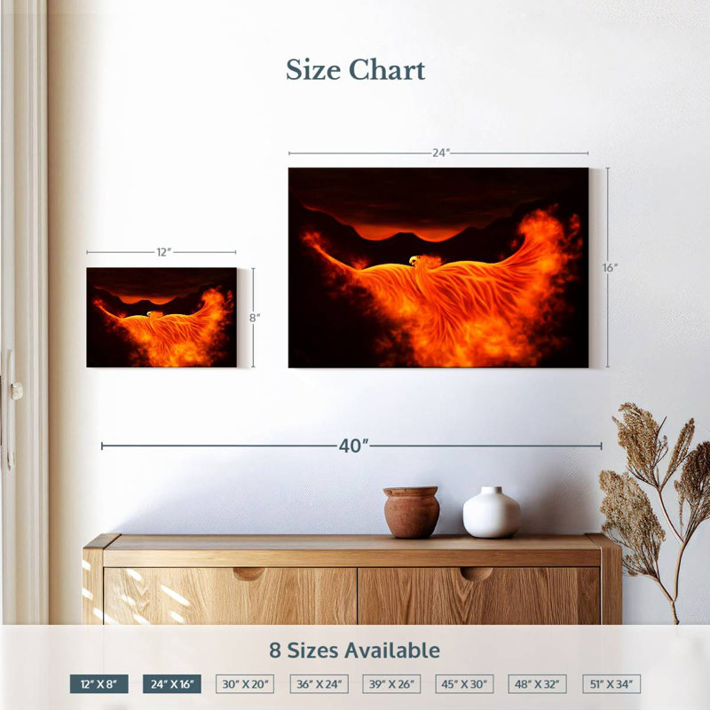 Kelan Phoenix Rising, 16" H x 24" W