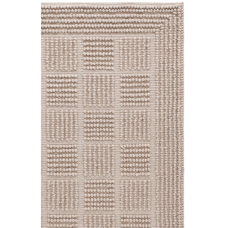 Laine tissée à la main Andes Natura; Coton Tapis d'intérieur recyclé P.E.T, Rectangle 9 pi x 12 pi