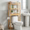 Étagère de rangement à 3 niveaux à installer au-dessus des toilettes, avec tablette ajustable