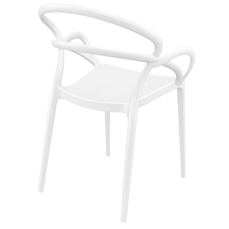 Chaise d'appoint empilable pour patio Farrah, Blanc