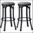 Bar Stools Set of 2, Vintage Barstools with Footrest and Microfiber Cloth,  29 Inch Bar Height Stool-2012038475