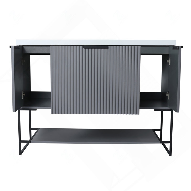 Meuble-lavabo autoportant 48 po x 18 po avec lavabo en résine