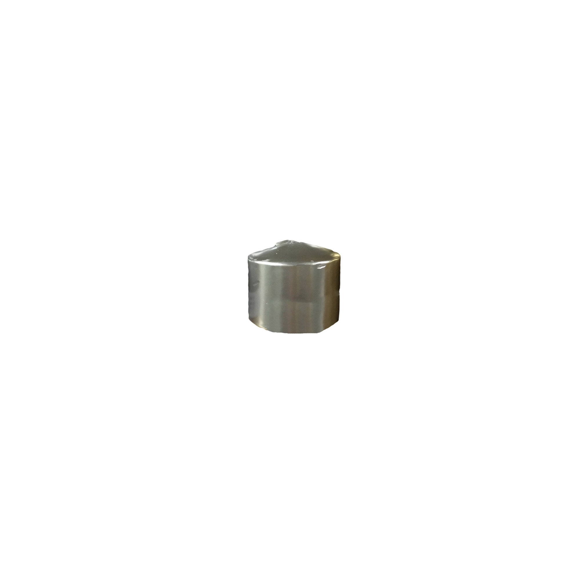 Square Pillar Candle, Set of 12, Metallic Silver, 3" H x 3" W x 3" D