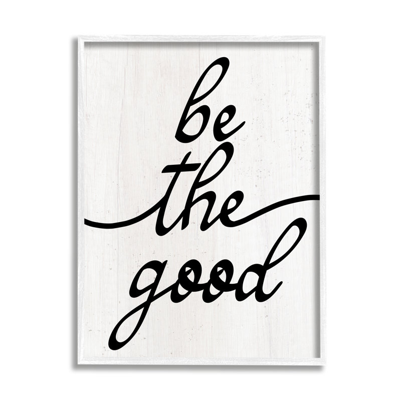 "Be the Good", impression encadrée sur bois par Lil 'Rue, impression, H 20 po x l 16 po x P 1,5 po