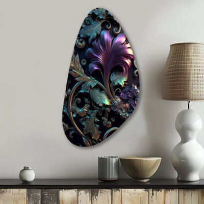 Alnajjar - Floral Fall Shape Assymterical Metal Wall Art