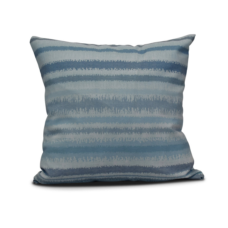 Housse de coussin carrée extérieure Raya de agua, 16 po x 1 po, Bleu pâle