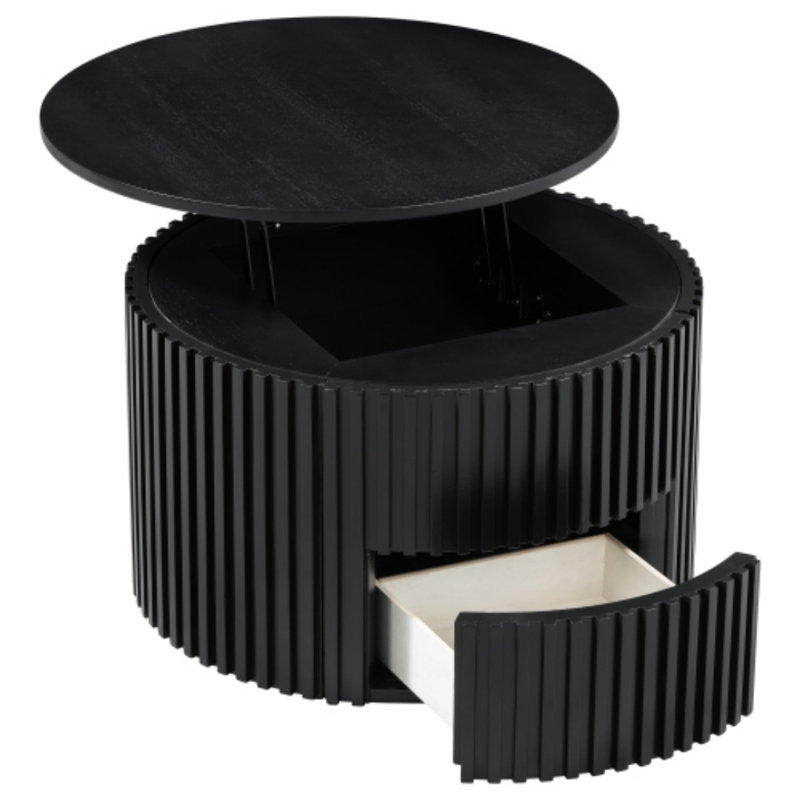 Table basse 29,8 po Mid Century Modern, Black