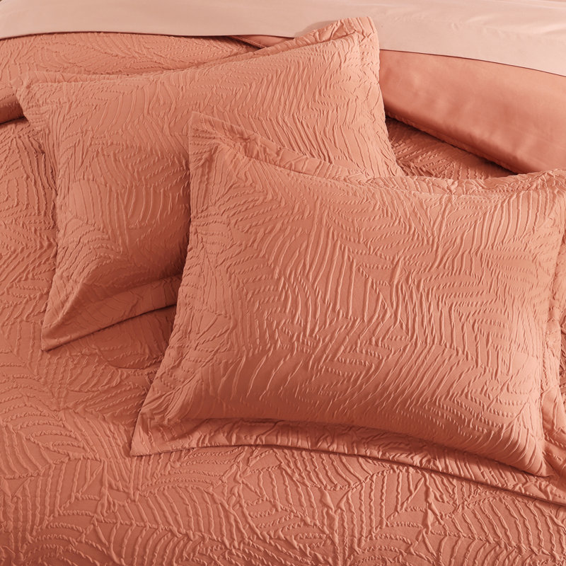 3D Embossed Comforter Set 7PC, King Comforter + 6 Additional Pieces, Yellow Brown
